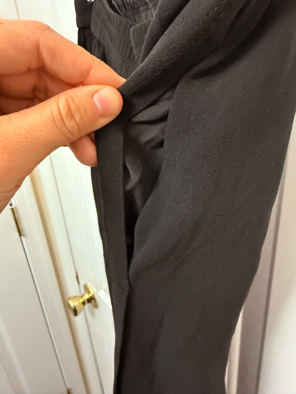 Helmut Lang Black Casual Pull On Pants Size Small Straight Leg Elastic Waist - Picture 4 of 7